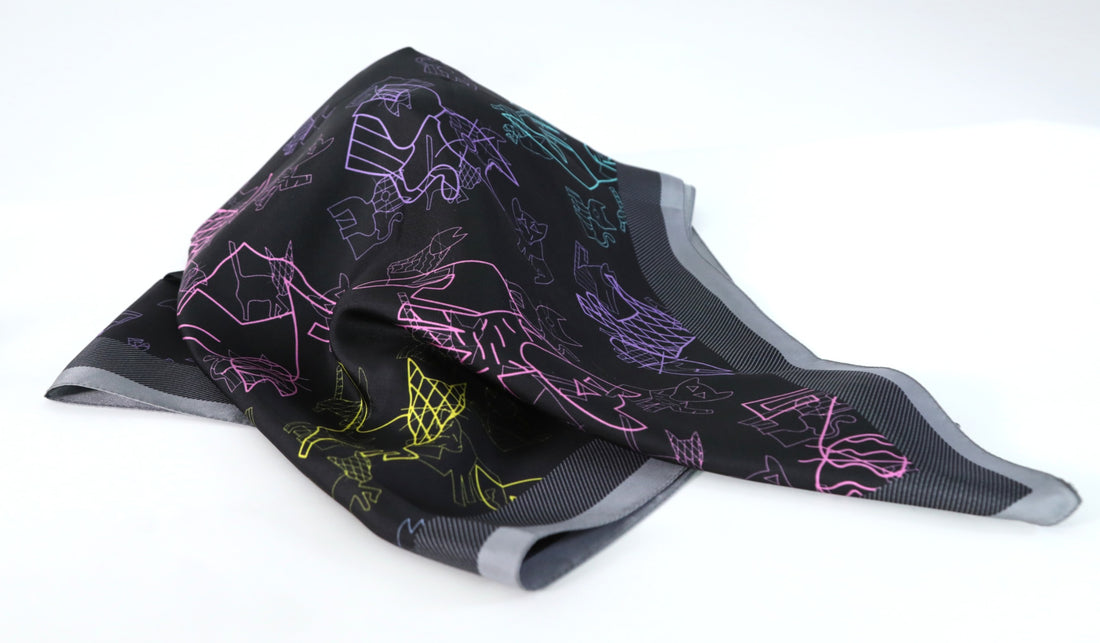 Festive Cats Silk Scarf