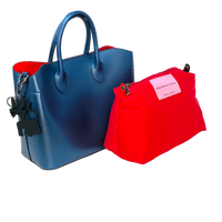 Metallic Blue Madison Tote With Key Chain