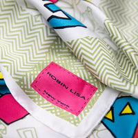 Green Herringbone Silk Scarf