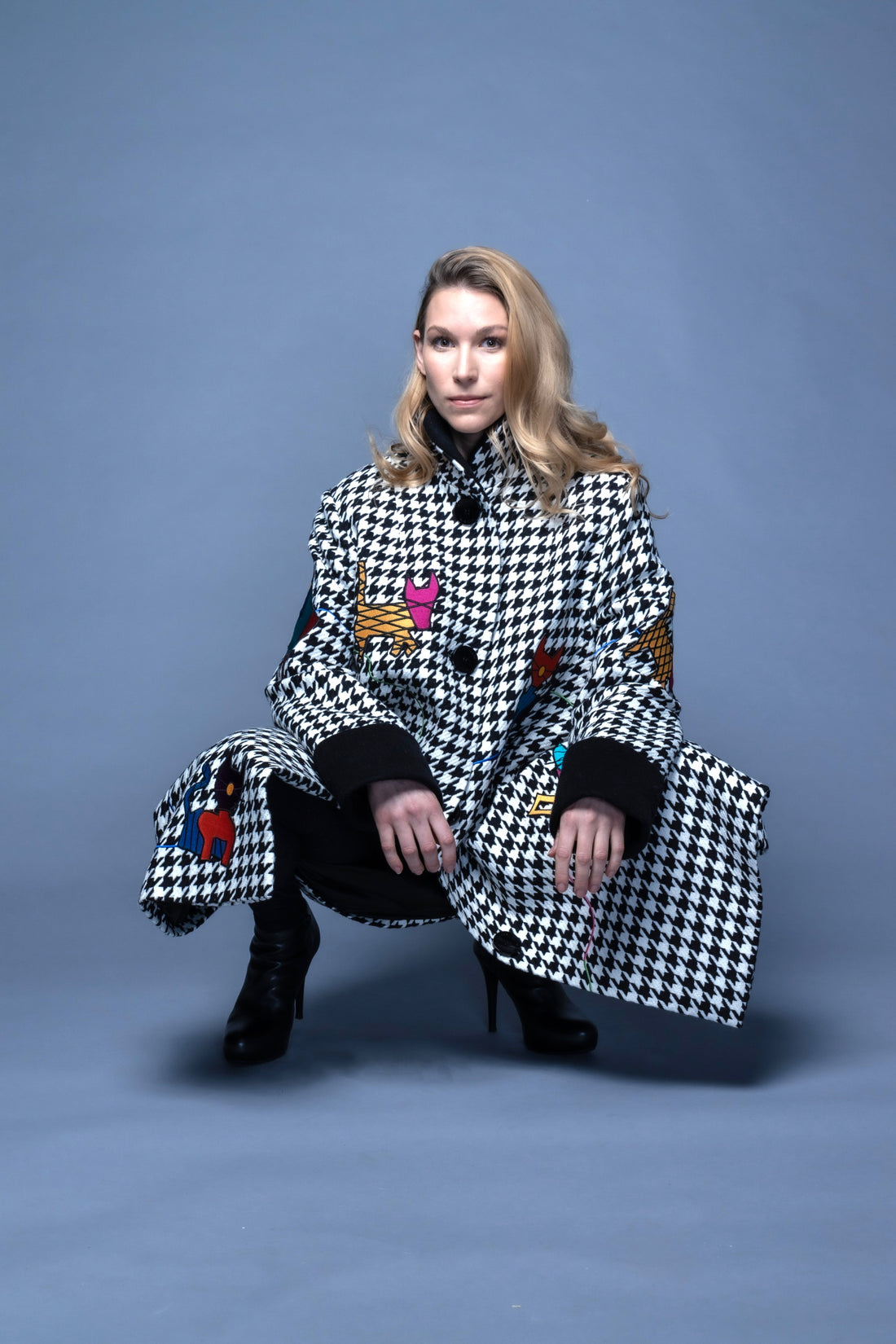 The Cat Coat.  Houndstooth