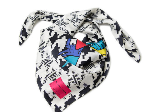 Houndstooth Silk Scarf