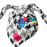 Houndstooth Silk Scarf