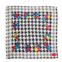 Houndstooth Silk Scarf
