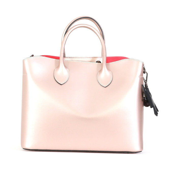 Metallic Rose Madison Tote with keychain