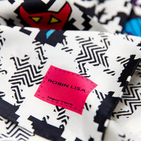 Houndstooth Silk Scarf