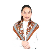 Winters Flowers Silk Scarf