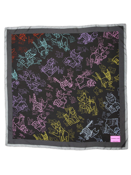 Festive Cats Silk Scarf