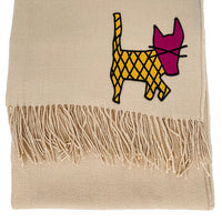 Alpaca Scarf with Judy Waffles Embroidery