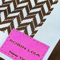 Blue & Brown Herringbone Silk Scarf