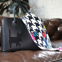 Houndstooth Silk Scarf