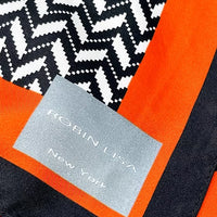 Scarlet Herringbone Silk Scarf