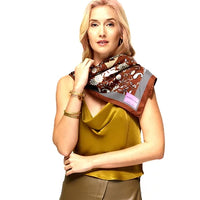 Winters Flowers Silk Scarf