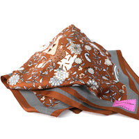 Winters Flowers Silk Scarf