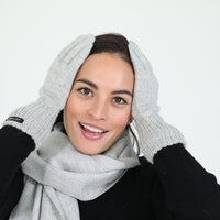 Alpaca Gloves - Winter Grey