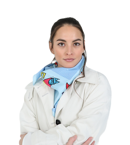 Blue Herringbone Silk Scarf