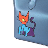 Madison Tote Metallic Blue with Sammy Carolina