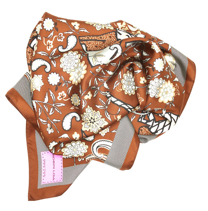 Winters Flowers Silk Scarf