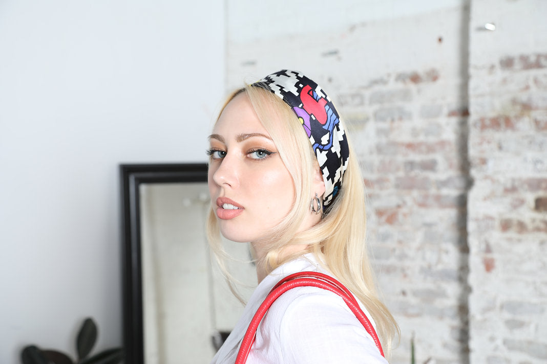 Houndstooth Silk Scarf