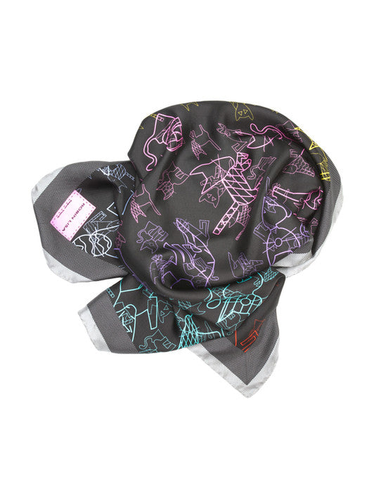 Festive Cats Silk Scarf