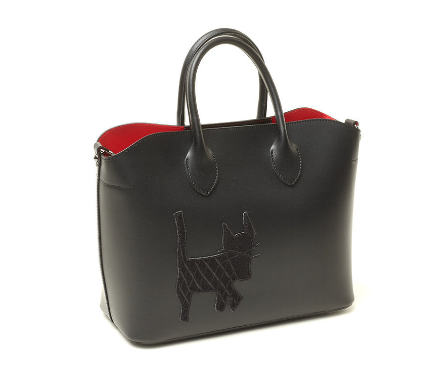 Embroidered Madison Tote (Black)