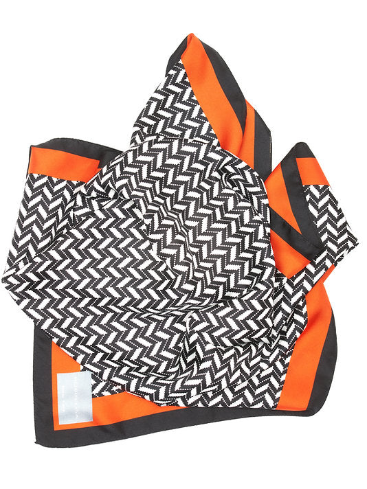 Scarlet Herringbone Silk Scarf