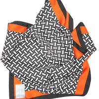 Scarlet Herringbone Silk Scarf