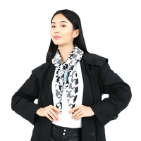 Houndstooth Silk Scarf