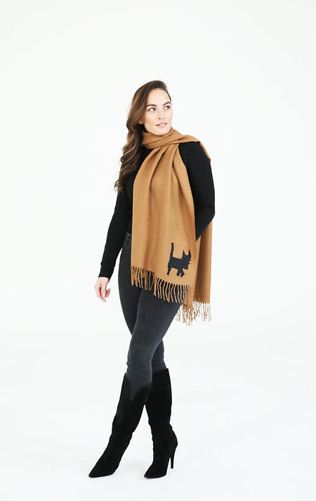 Alpaca Scarf with Judy Waffles Embroidery