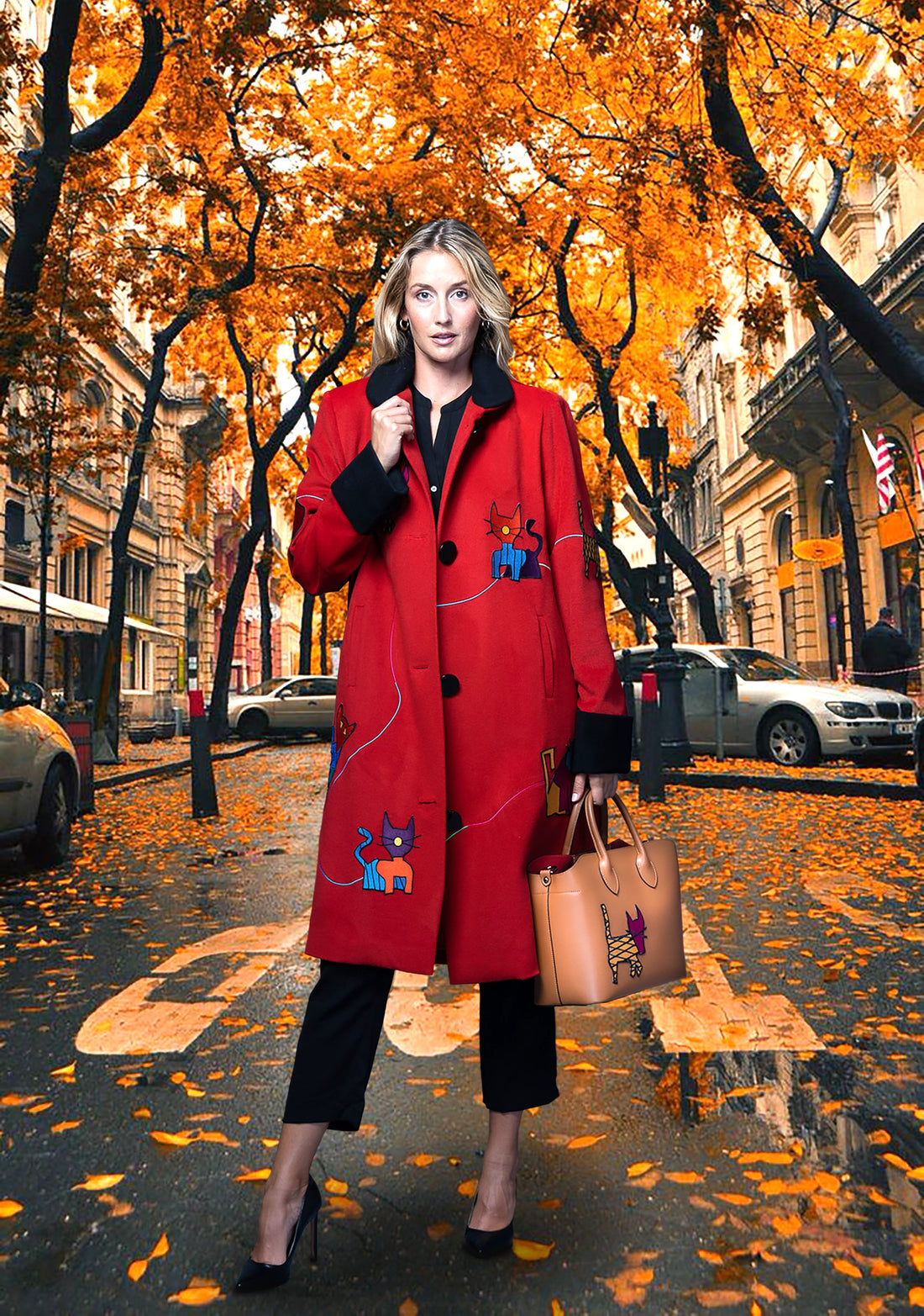 The Cat Coat. Autumn Red