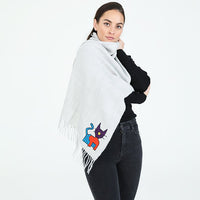 Alpaca Scarf with Miss Am Embroidery