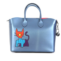 Madison Tote Metallic Blue with Sammy Carolina