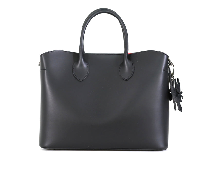 Black Madison Tote With Keychain