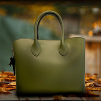 Forest Green Madison Tote with keychain