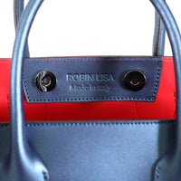 Madison Tote Metallic Blue with Sammy Carolina