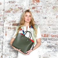 Forest Green Madison Tote with keychain